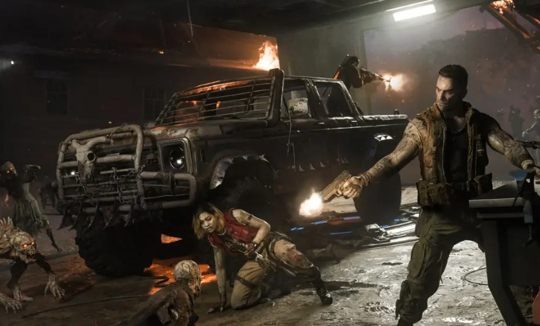 A Black Ops 7 Season 6 promotional or gameplay scene highlighting the upcoming content cycle and its potential Haunting theme.