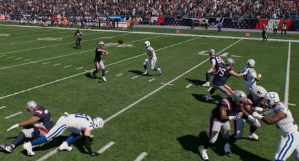 Madden NFL 27 passing settings featuring Placement & Accuracy, Pass Lead Increase, Reticle Speed, and Revamped Passing options.