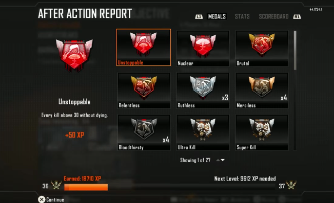 A COD Black Ops 2 multiplayer screen showcasing the classic progression system, including Prestige, camos, unlocks and multiplayer customization.