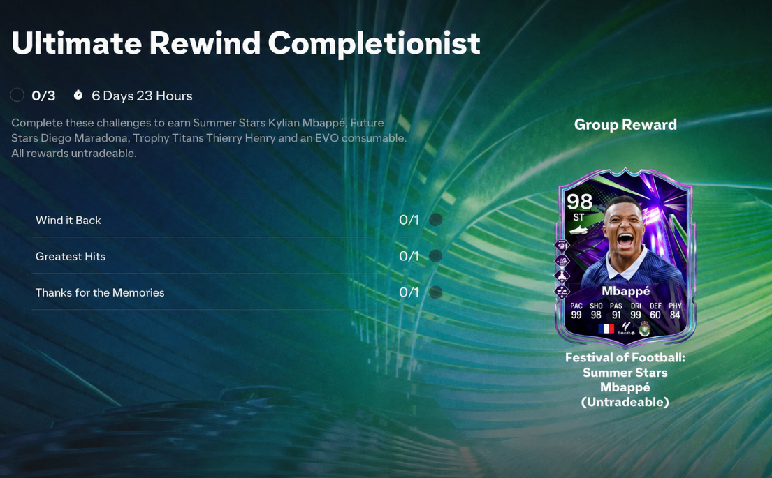FC 26,Ultimate Rewind Completionist,Objective,buy FC 26 Coins,Complete