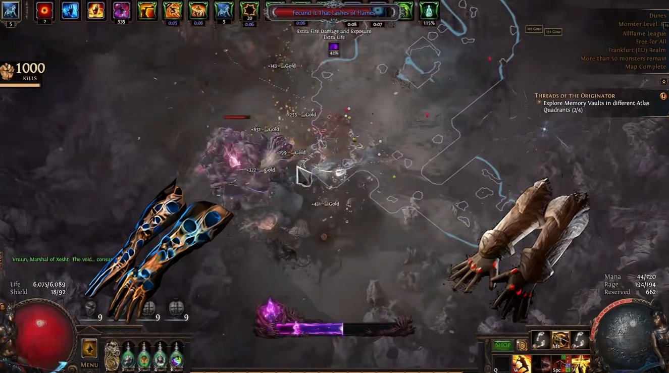 PoE 3.29 Allflame, Rage Vortex Berserker build, Path of Exile one-button build, Festering Vengeance jewel, PoE 3.29 endgame build,  POE Currency, buy POE Currency, POE orbs