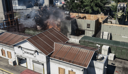 COD MW4 multiplayer map showing multiple sightlines, combat lanes, cover positions, and player movement routes.