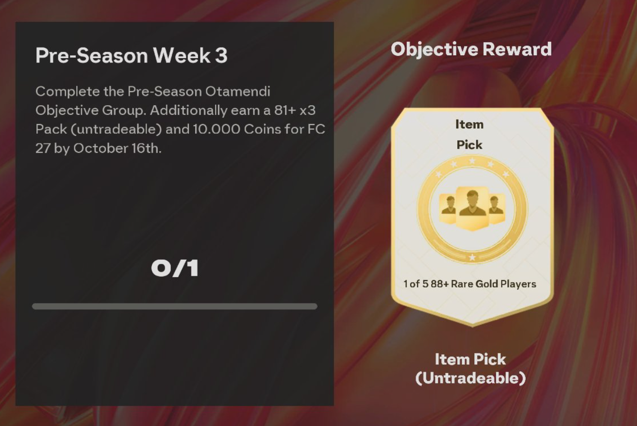 How to Unlock FC 27 Rewards: Complete the Pre-Season Otamendi Objectives for 10,000 Coins and an 81+ x3 Pack