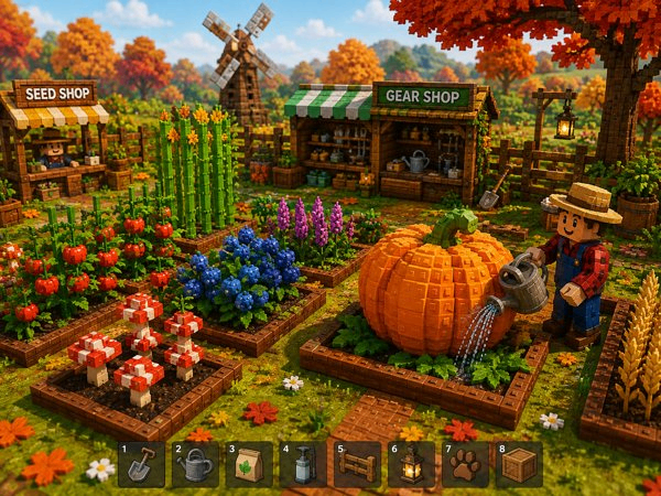 Grow A Garden Fall Harvest,Maple Bamboo,Atlantic Giant Pumpkin,Leaf Currency Farming,Grow a Garden 2 Items