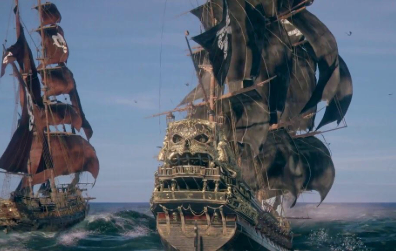 Skull and Bones Galleon endgame build showing the upgraded ship, weapons and defensive setup.