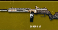 The PPSH weapon blueprint, charm and emblem unlocked through the MW4 beta statistics reward system.