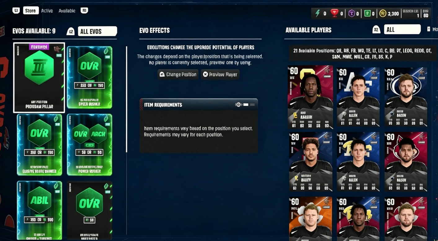 College Football 27 Ultimate Team Program Pillar Evo Guide: Best Players to Choose & Upgrade Tips,College Football 27 Coins