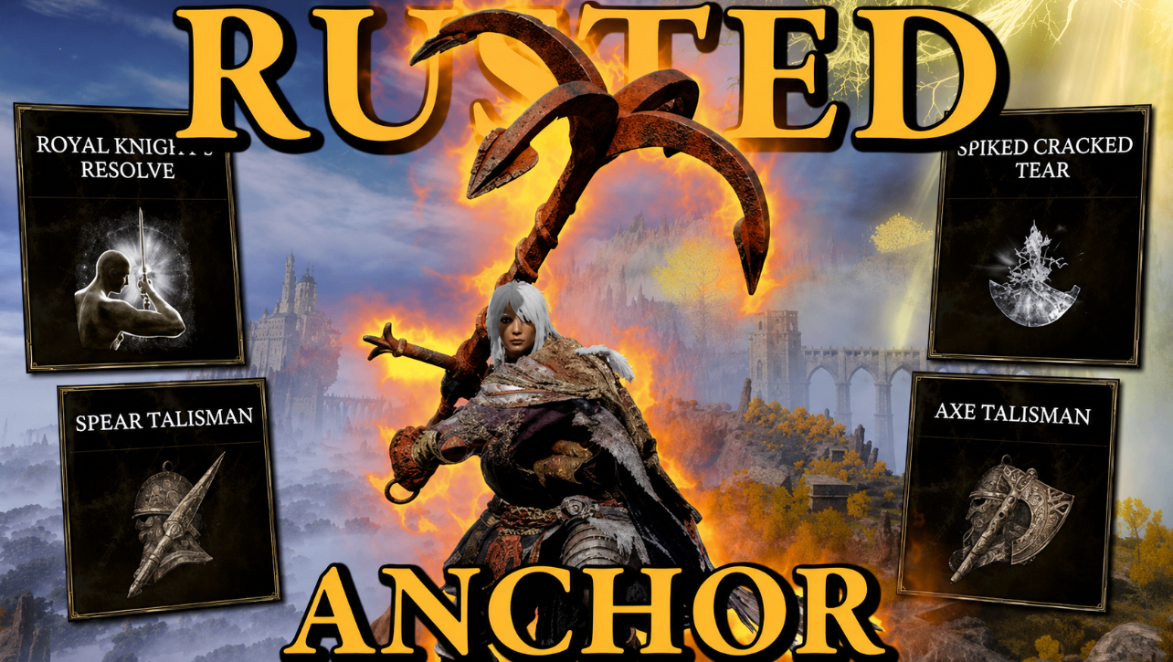 Elden Ring Rusted Anchor Counter Hit High Damage Build Guide,Rusted Anchor Great Axe Pierce Counter Damage Setup,Spear Talisman Royal Knight's Resolve Rusted Anchor Combo,Elden Ring Early Game Rusted Anchor Boss Build,Rusted Anchor No-Hit Challenge Run Build Tips,buy Elden Ring Runes,Elden Ring Runes