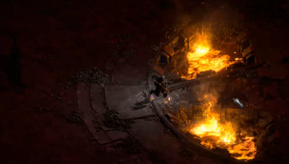 Diablo 2 Resurrected Throw Sorceress farming monsters on Players 8 difficulty.