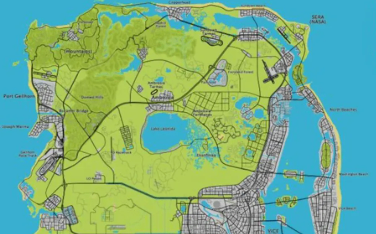 GTA 6 map analysis highlighting Mount Cale National Park, Lake Leonida, roads, railways, and other mapped locations