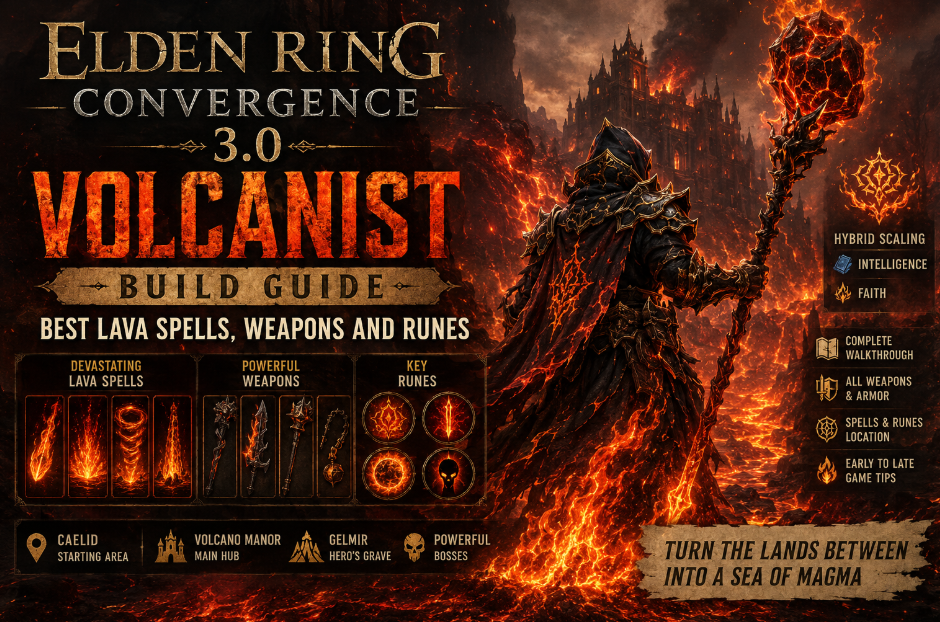 Elden Ring Convergence 3.0 Volcanist Build Guide: Best Lava Spells, Weapons and Runes