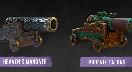 Skull and Bones Hall Breaker weapon loadout featuring Bane of 10 Suns, Nashkar and Carronades