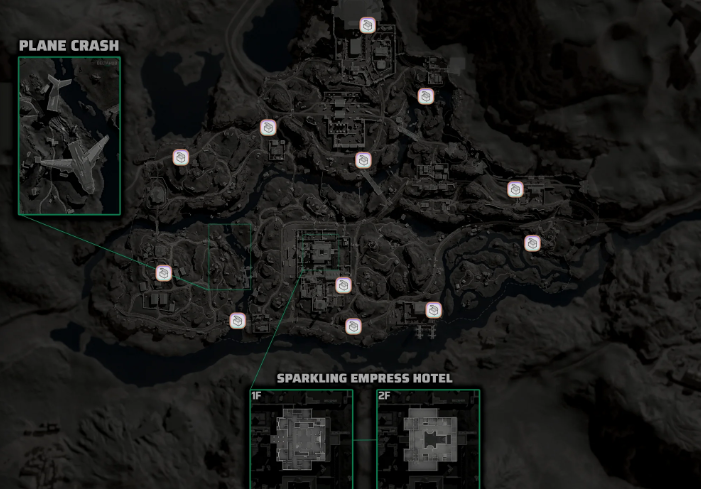 The two Space City treasure crates are located near a cactus and in the dock area, with the first becoming safer after the early rotations.