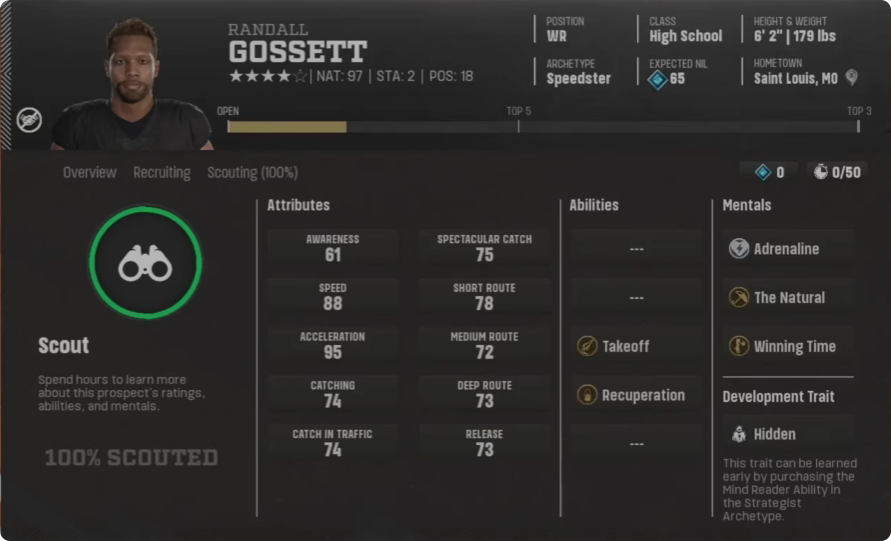 CFB 27 Development Traits Guide: Why Speed, Strength, and Skill Caps Matter More
