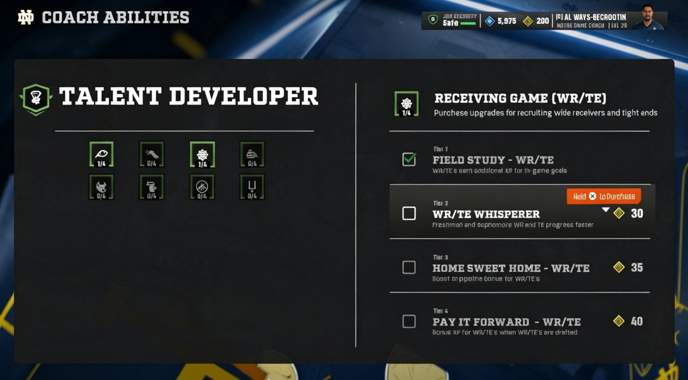 College Football 27: Best Coaching Build to Unlock Free OP Abilities with Marcus Freeman,buy College Football 27 Coins