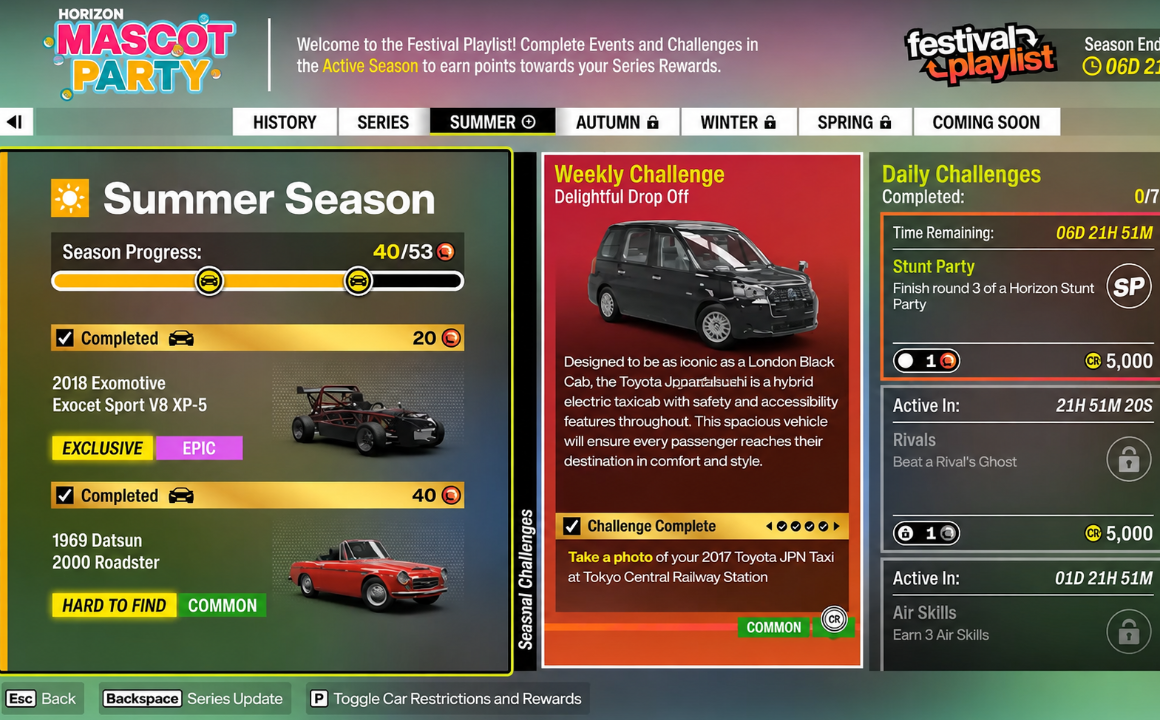 Forza Horizon 6 Summer Festival Playlist: Complete Challenge Guide