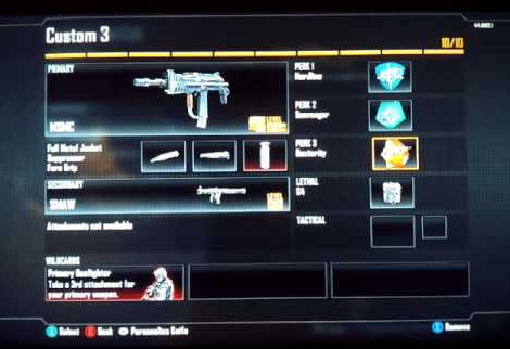 SMG loadout