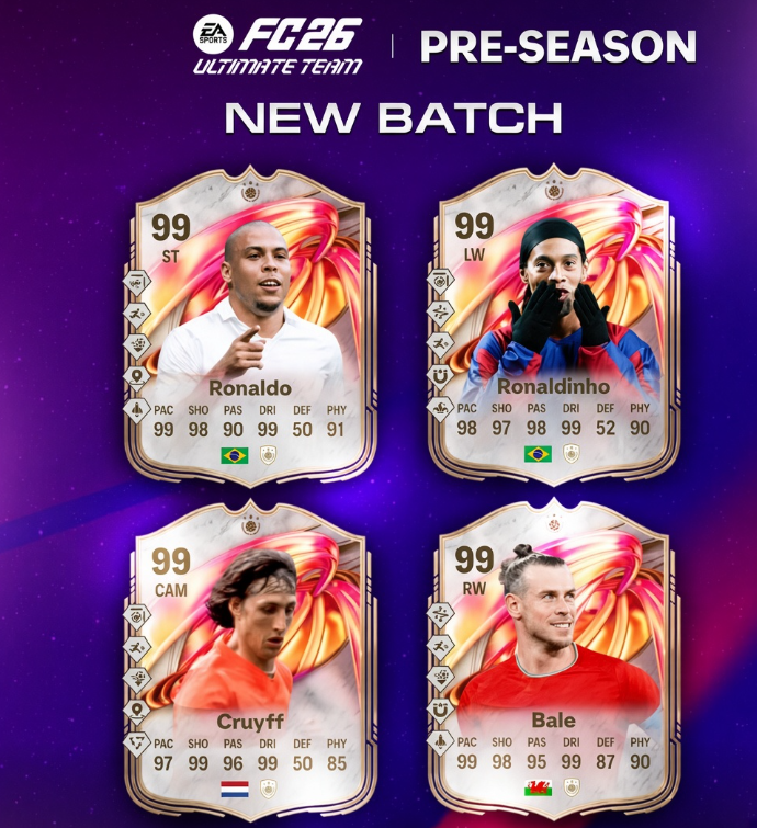 FC 26 Ultimate Team Pre-Season Re-Release Batch: Iconic 99-Rated Cards Return