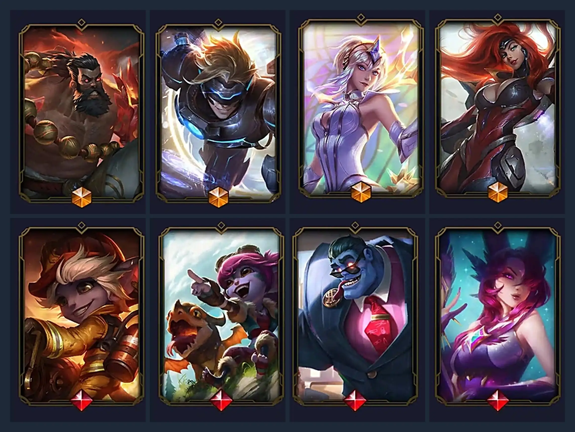 THE GOD COLLECTION &mdash; 955 Skins|Dark Cosmic |LuxGod Fist Lee Sin| K/DA&times;8