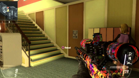 A Black Ops 2 multiplayer sniper gameplay moment featuring the Ballista and fast quick-scoping action.