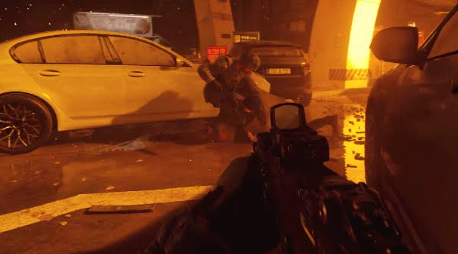 Image from the first Modern Warfare 4 campaign teaser showing cinematic urban combat and improved graphics.