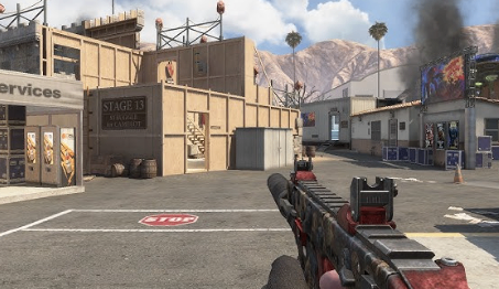 A Black Ops 2 multiplayer gameplay scene running on PS5, showcasing the classic Call of Duty experience with modern display support.