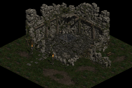 Diablo 2 Resurrected Forgotten Tower map showing the left-turn route used for faster Countess farming and rune runs.