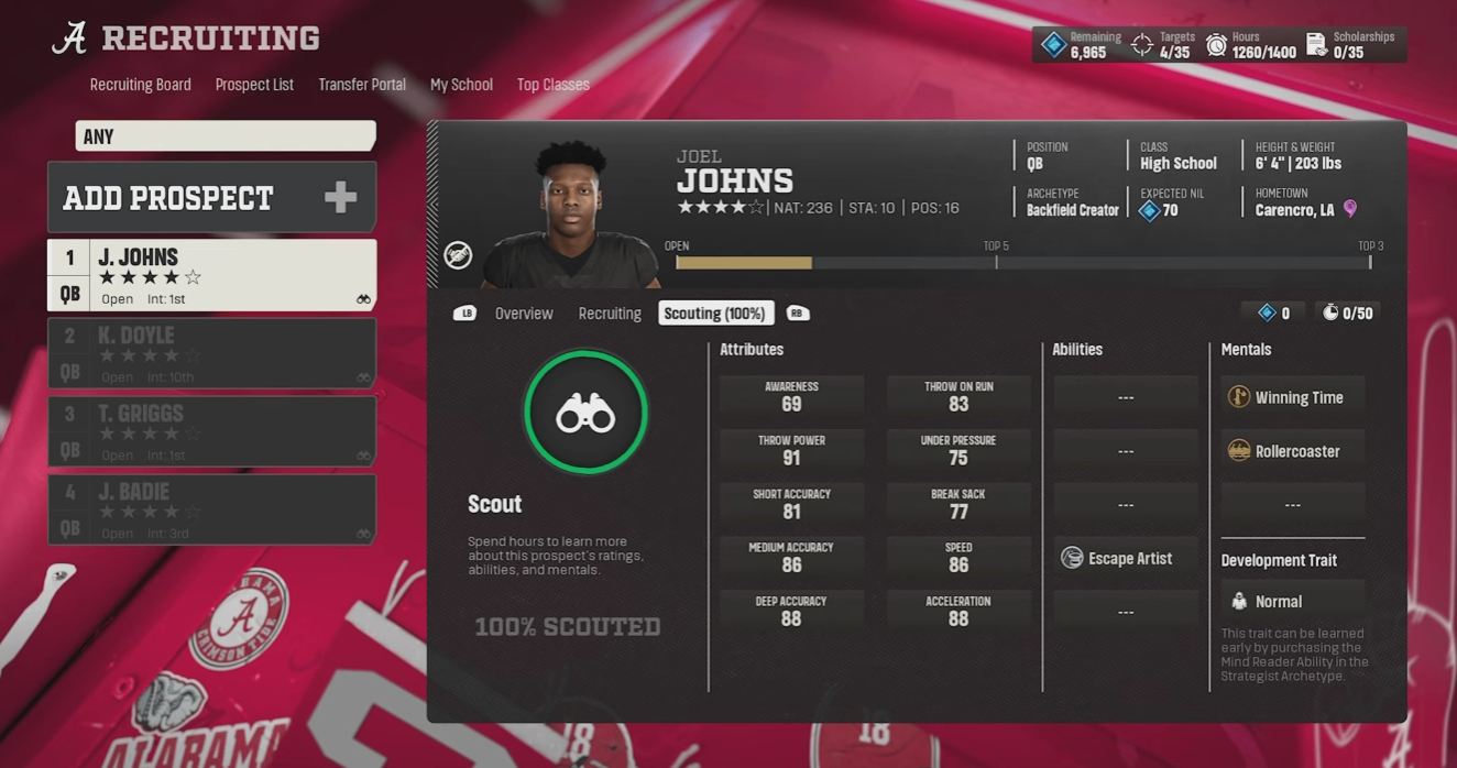 College Football 27 Recruiting Guide: Does Playing Time Reveal Dev Traits? Myth Debunked