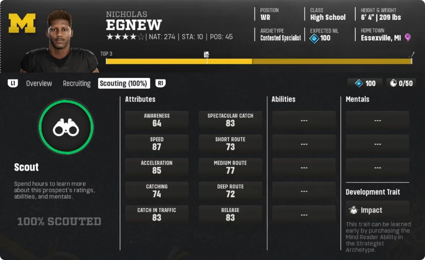 CFB 27 Dynasty TE Guide: How to Build a 90+ OVR Generational Tight End