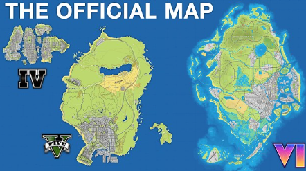 GTA 6 Map V16: New Details, Size Compared to GTA 5 & RDR2