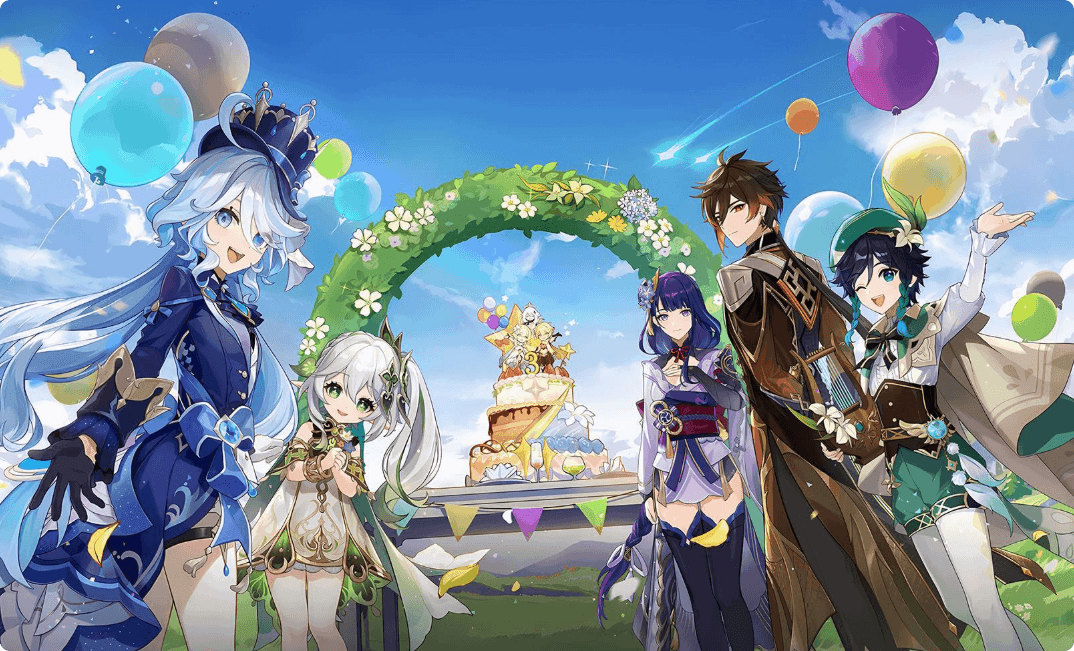Genshin Impact,6th Anniversary,Memory Logbook,Primogems,Welkin Moon,buy Genshin Impact Top Up