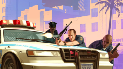 GTA 6's living world features reactive NPCs, busy traffic and police chases, showing how player actions can trigger dynamic events across Vice City.