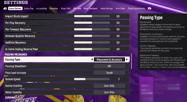College Football 27 Best Settings Guide: Passing, Defense, Catching & Coaching Adjustments
