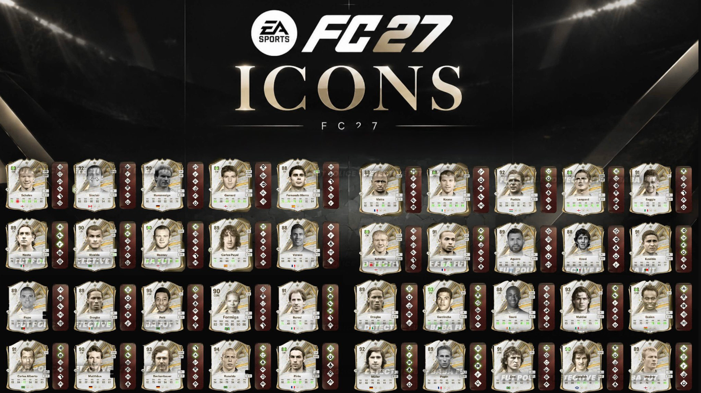 FC 27 Icons ratings revealed,FC 27 minimum 88 overall base Icons,FC 27 new Icons PlayStyles changes,FC 27 new Icon players roster,FC 27 Icons rebalanced attributes meta,FC 27 Icons moved to Heroes list,FC 27 Coins,buy FC 27 Coins