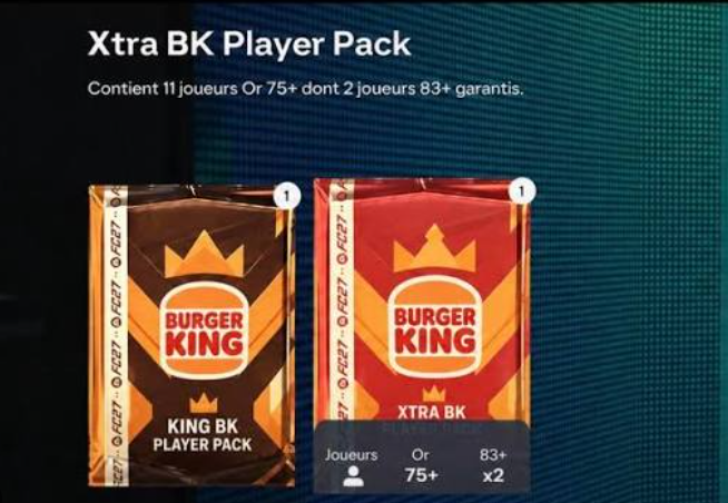 Filtración de EA FC 27 x Burger King: Xtra BK Player Packs, Códigos y Cómo conseguirlos gratis