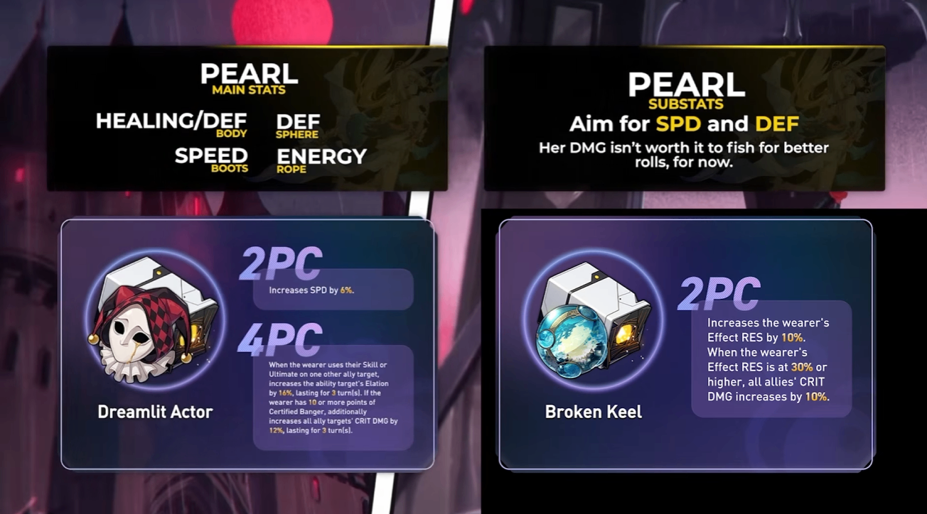 Honkai Star Rail Pearl, Pearl HSR build, should you pull Pearl, E0 Pearl guide, Pearl light cone, Pearl relics, Pearl Elation sustainer, Honkai: Star Rail Top Up