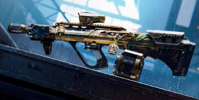 The Golden State AUG Legendary firearm appearance available through the Delta Force 2nd Anniversary Celebration.