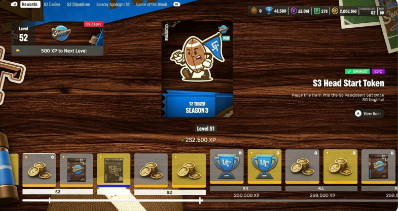 CFB 27 coins, College Football 27 trophies, CFB 27 Season 3, CFB 27 uniform pack, CFB 27 field pass level 51, CFB 27 homecoming, CFB 27 trophy store, College Football 27 Ultimate Team, CFB 27 bobblehead reward, CFB 27 budget cards
