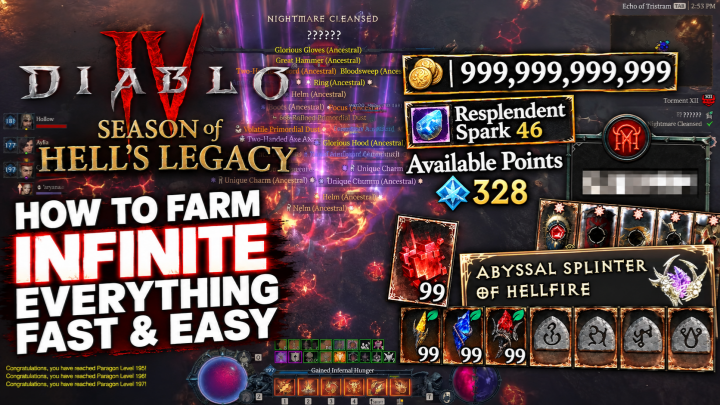Diablo 4 Season 15 Endgame Farming Guide: The Best Ways to Farm Mythics, Gold, XP, Runes and More
