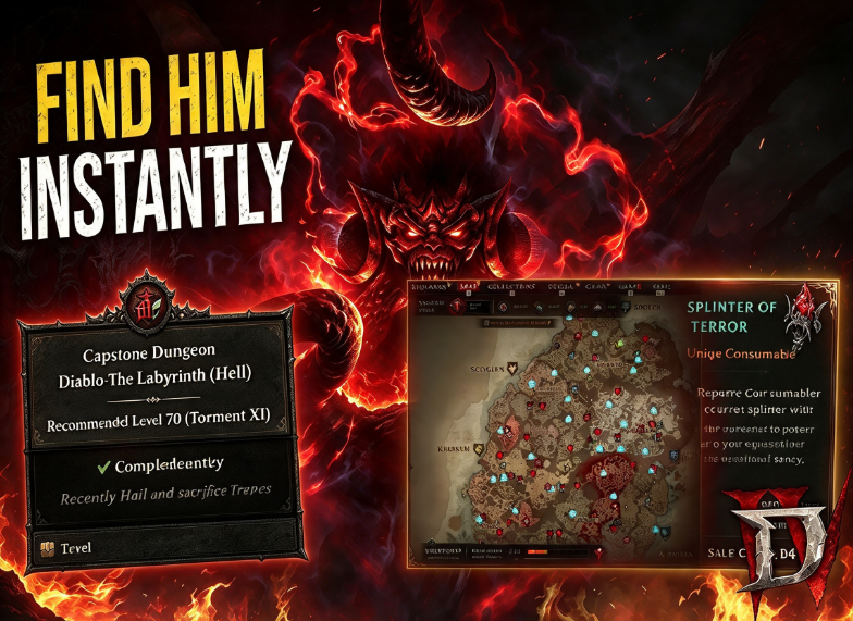 Diablo 4 Season 15 Diablo Capstone Guide: Fast Map Routes, Terror Splinter Farm & Uber Tristram