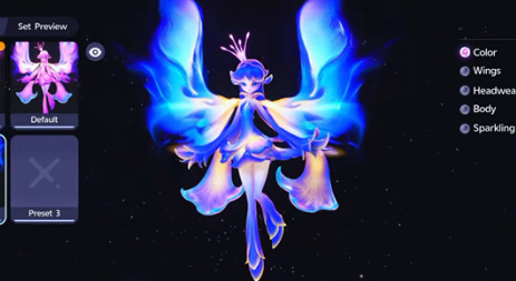 Aniimo's new Irisalis Transmog system lets players customize color, wings, headwear and other cosmetic parts using different Transmog currencies.