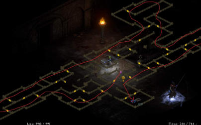 Diablo 2 Resurrected map reading tricks showing dungeon layouts, tile directions, and efficient navigation routes for faster farming.