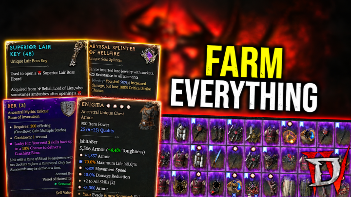 Diablo 4 Season 15 Farming Guide: How to Farm Mythics, Runes, Keys, Gold and More