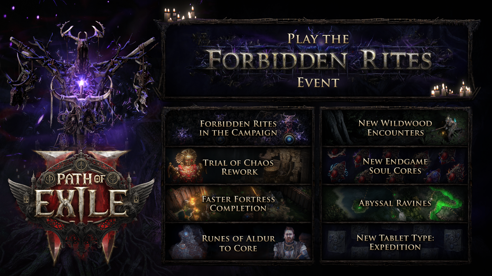 Path of Exile 2 0.5.5 update, POE2 Forbidden Rites league, Trial of Chaos rework, POE2 endgame changes, Runes of Aldur core integration, POE2 Currency, buy POE2 Currency, POE2 Build Boosting, POE2 Trade