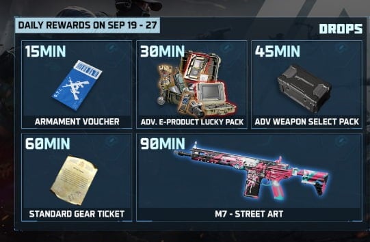 Delta Force anniversary rewards including the Golden State AUG, limited-time Delta Tickets and anniversary-themed cosmetic items.