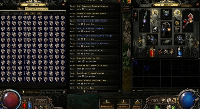 PoE zero to mirror crafting, PoE Loreweave crafting, PoE high-tier armor craft, PoE Ventor's Gamble gamble, PoE divine farming strategy, POE2 Currency