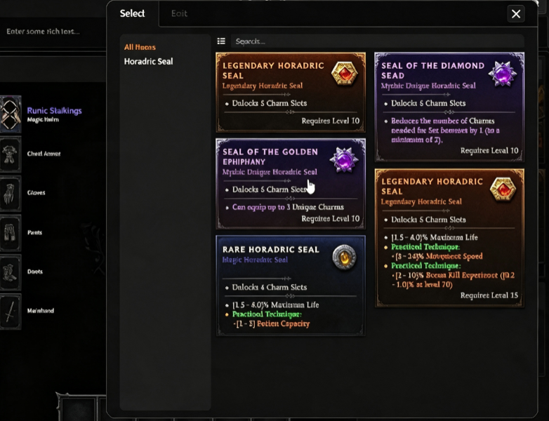 Diablo 4 Season 15, D4 Mythic Charms, Season 15 build meta, D4 charm damage buffs, Golden Epiphany Seal, Diablo 4 power creep, Diablo 4 Items, buy Diablo 4 Items, Diablo 4 gold, D4 Gold