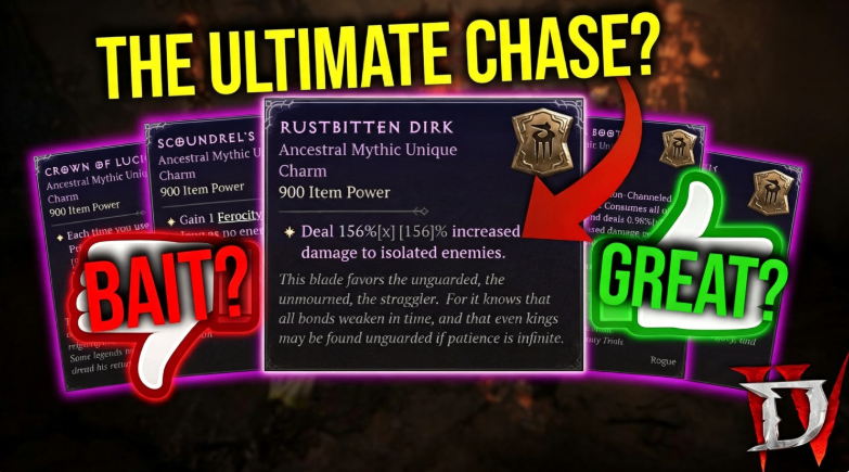 Diablo 4 Season 15, D4 Mythic Charms, Season 15 build meta, D4 charm damage buffs, Golden Epiphany Seal, Diablo 4 power creep, Diablo 4 Items, buy Diablo 4 Items, Diablo 4 gold, D4 Gold