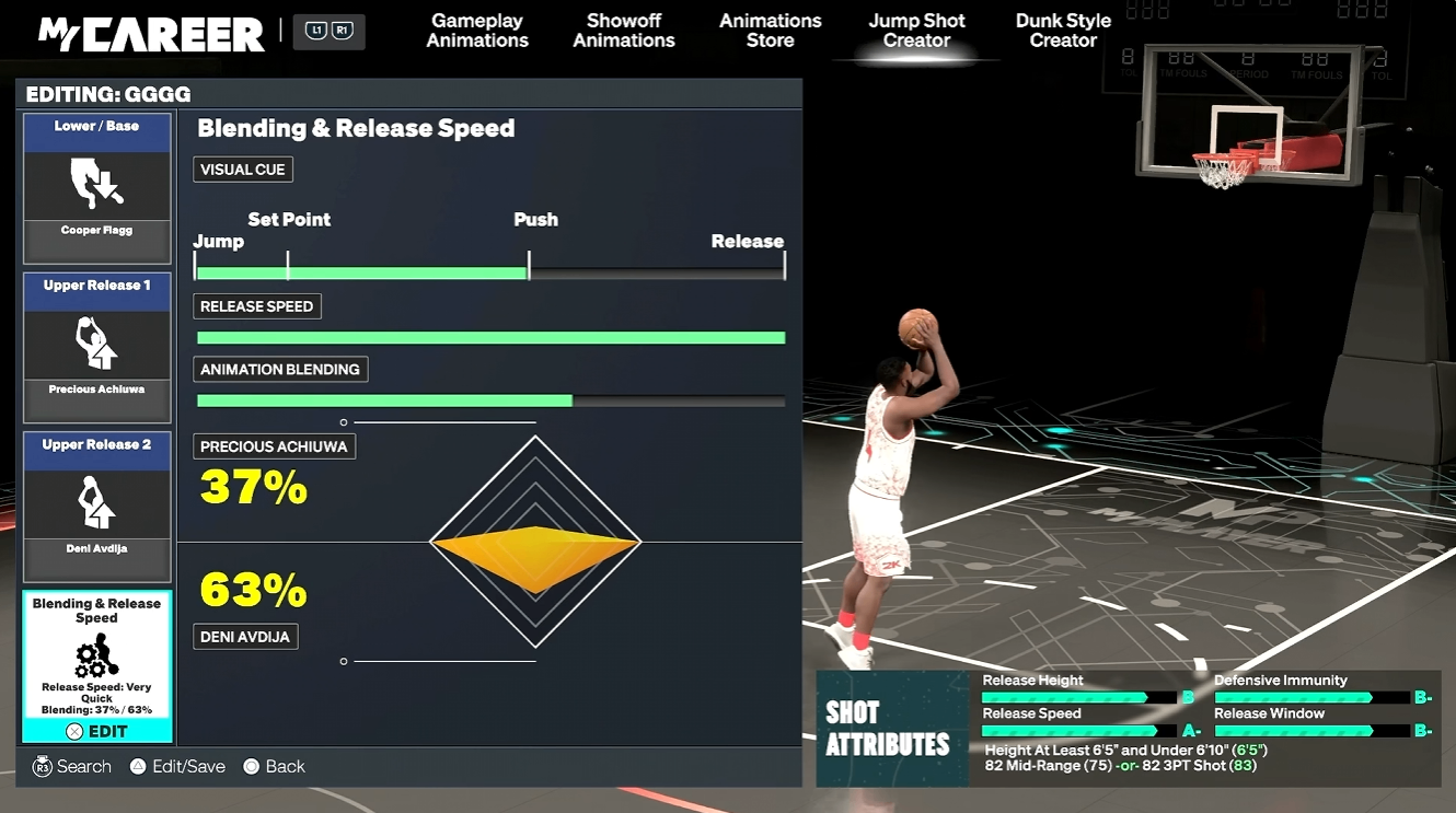 NBA 2K27 best jumpshots, 2K27 meta jump shot animations, best jumpshots for guards locks centers, 2K27 shooting settings guide, 2K27 hot zone boost setup, NBA 2K27 VC