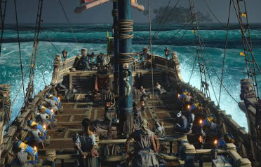 A high-damage Skull and Bones Galleon build focused on Iron Thunder, Red Wake, Toxic damage and powerful broadside attacks.